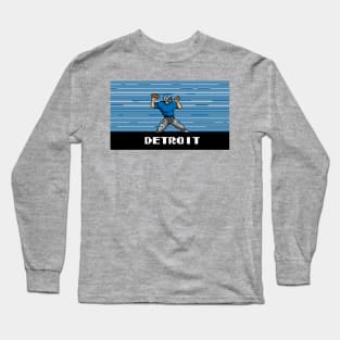 8-Bit Quarterback - Detroit Long Sleeve T-Shirt